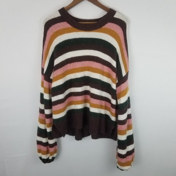 Madewell Payton Striped Oversized Alpaca Sweater - Picture 4 of 12